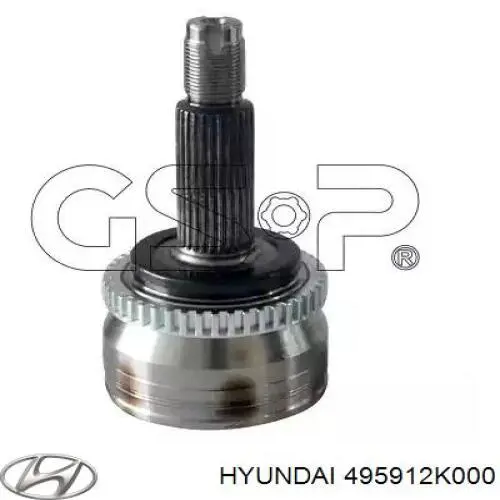 XX495912K000 Market (OEM) Шарнір різних кутових швидкостей передній правий