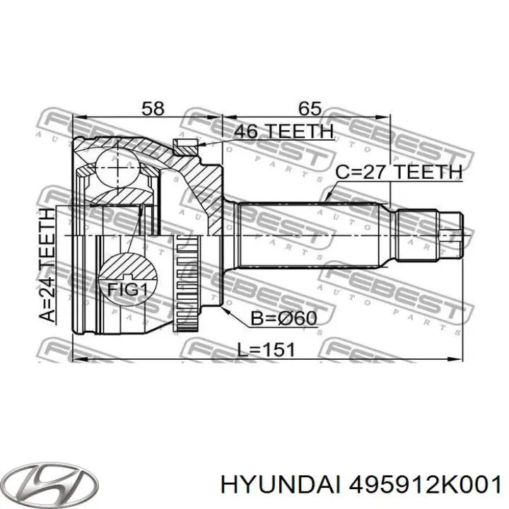 Купити ШРУС зовнішній передній KIA Soul I AM