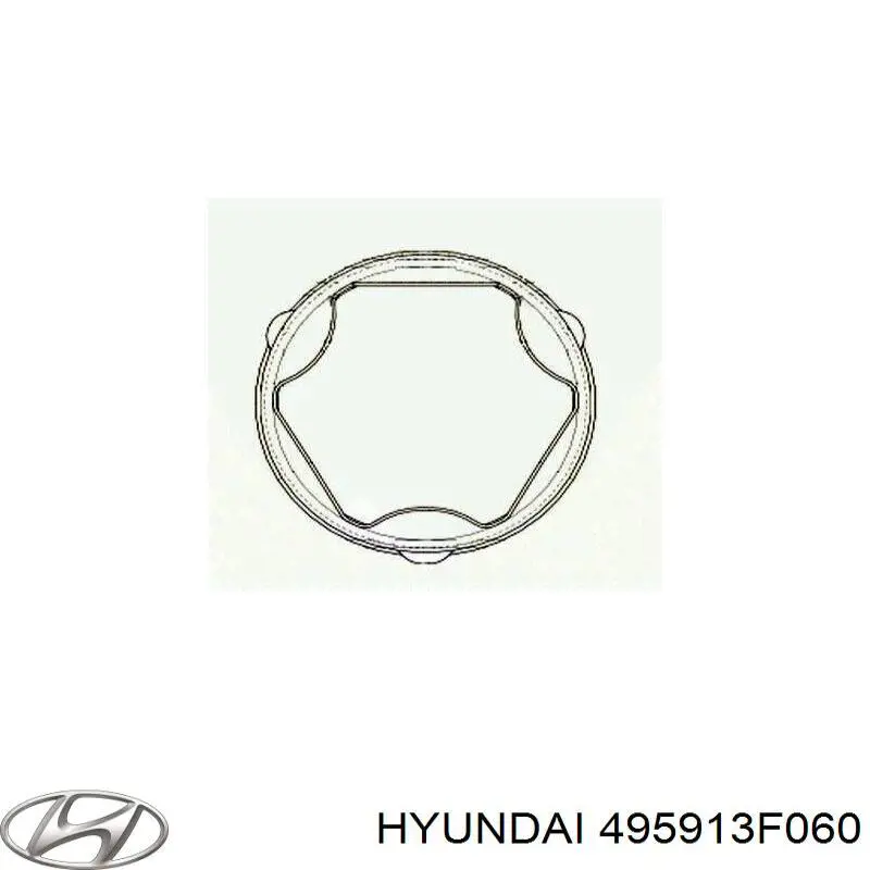 495913F060 Hyundai/Kia Пильник ШРУСа зовнішній, передній піввісі