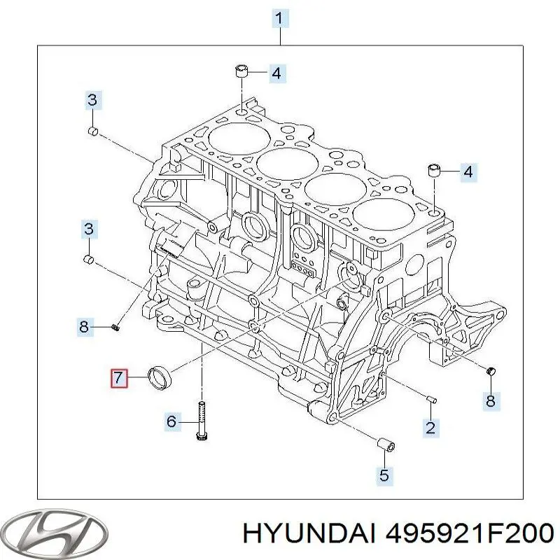 Купити 495921F200 Hyundai/Kia Граната внутрішня, передня, ліва