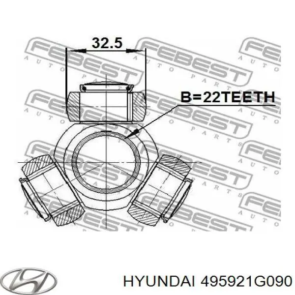 495921G090 Hyundai/Kia шрус внутрішній, передній, лівий