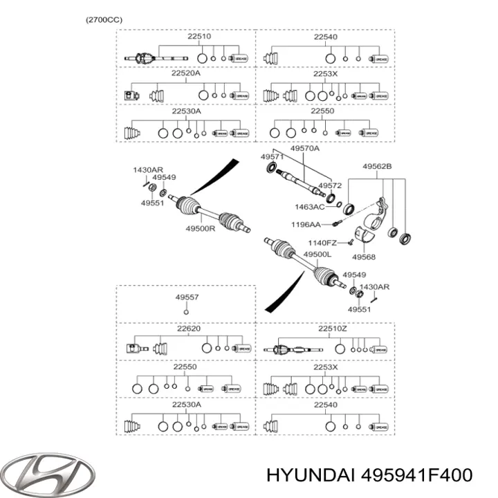 Пильник шарніра кутових швидкостей зовнішній передній Hyundai/Kia 495941F400 ціна, від 8.24 USD
