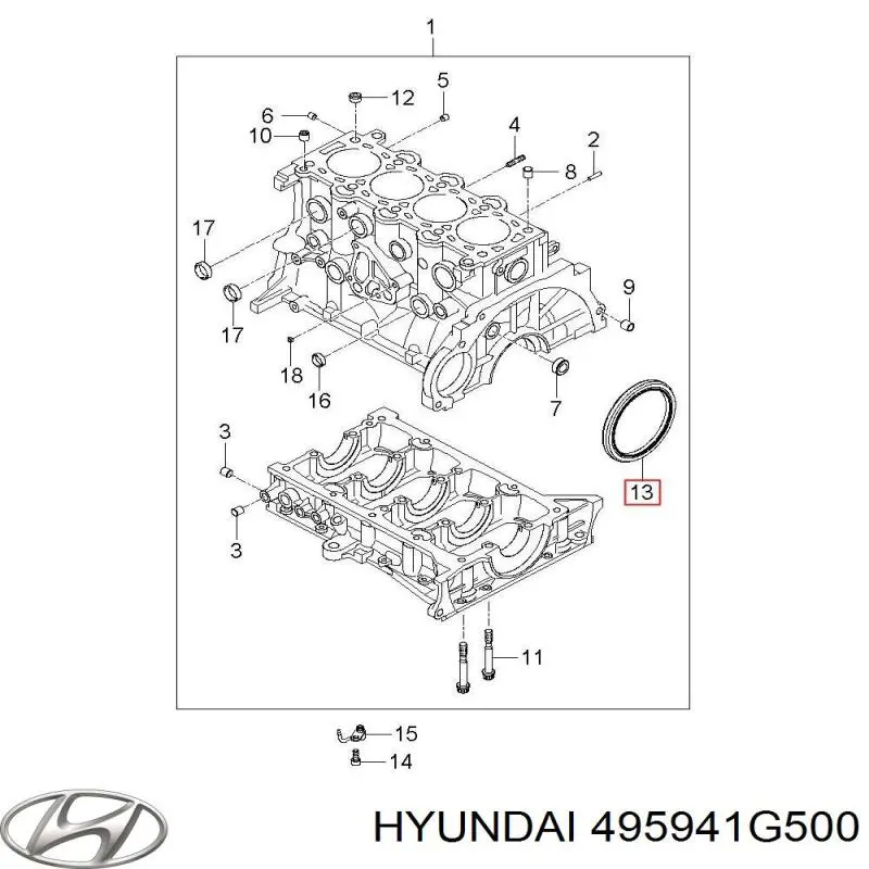 495941G500 Hyundai/Kia Пильник ШРУСа зовнішній, передній піввісі