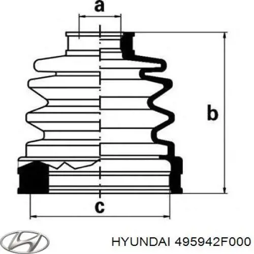 Пильник гранати зовнішній, правий Japan Parts KB285
