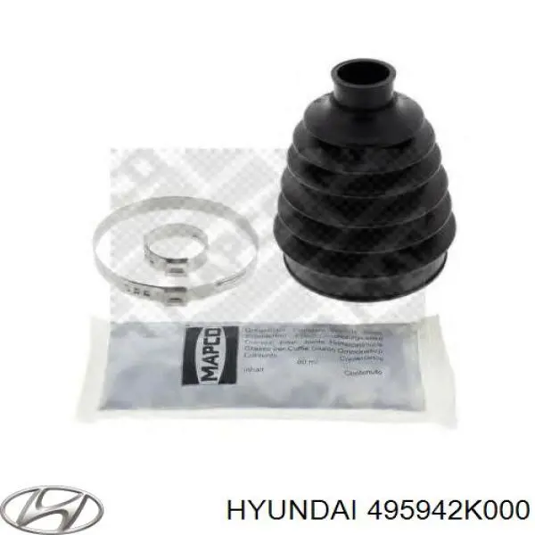 495942K000 Hyundai/Kia Пильник ШРУСа зовнішній, передній піввісі