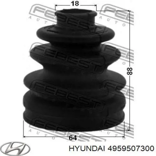 Купити 4959507300 Hyundai/Kia Пильник гранати внутрішній, правий