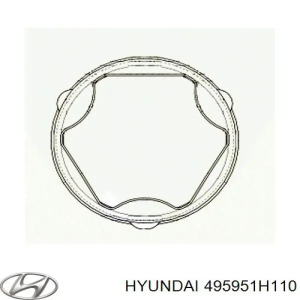 495951H110 Hyundai/Kia пильник шруса внутрішній, передній піввісі