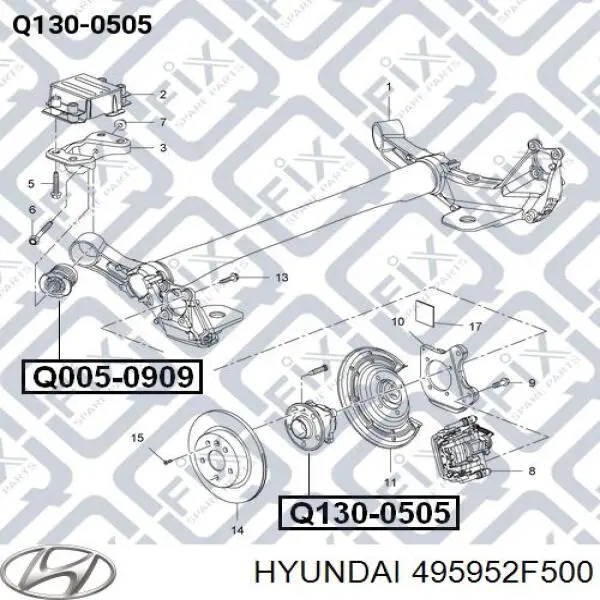 Пильник гранати внутрішній, передній півосі Hyundai/Kia 495952F500 ціна, від 3.05 USD