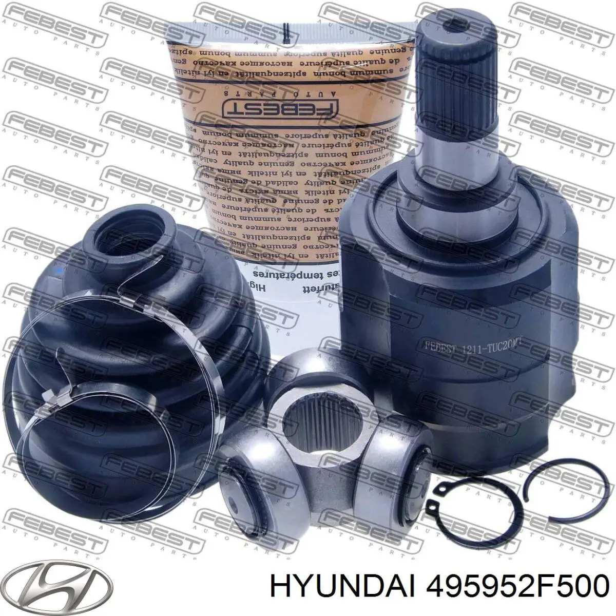 495952F500 Hyundai/Kia Пильник ШРКШ внутрішній, передній півосі