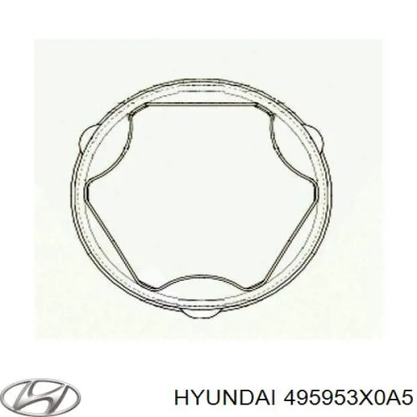 495953X0A5 Hyundai/Kia пильник шруса внутрішній, передній піввісі