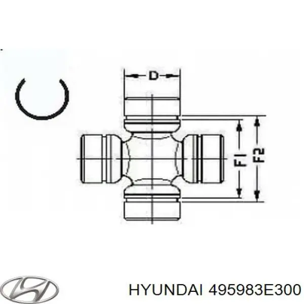 495983E300 Hyundai/Kia хрестовина карданного валу