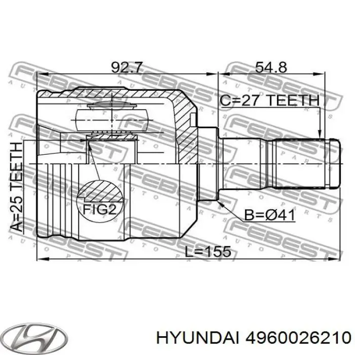 Приводи задніх коліс Hyundai/Kia 4960026210 ціна, від 50.68 USD