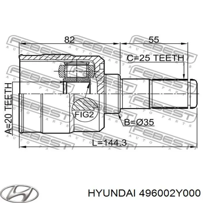 Піввісь задня, ліва Hyundai Ix35 (LM) (Хендай Ix35)