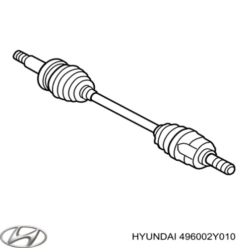 Купити 496002Y010 Hyundai/Kia Піввісь задня, ліва