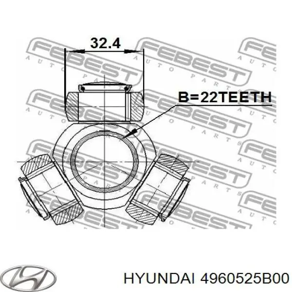 ШРКШ внутрішній, передній Hyundai/Kia 4960525B00 ціна, від 20.93 USD