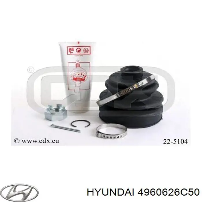 4960626C50 Hyundai/Kia пильник шруса зовнішній, передній піввісі