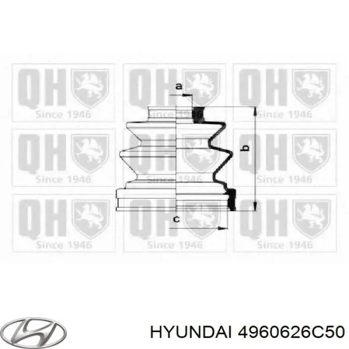 Пильник шарніра кутових швидкостей зовнішній передній Hyundai/Kia 4960626C50 ціна, від 15.20 USD