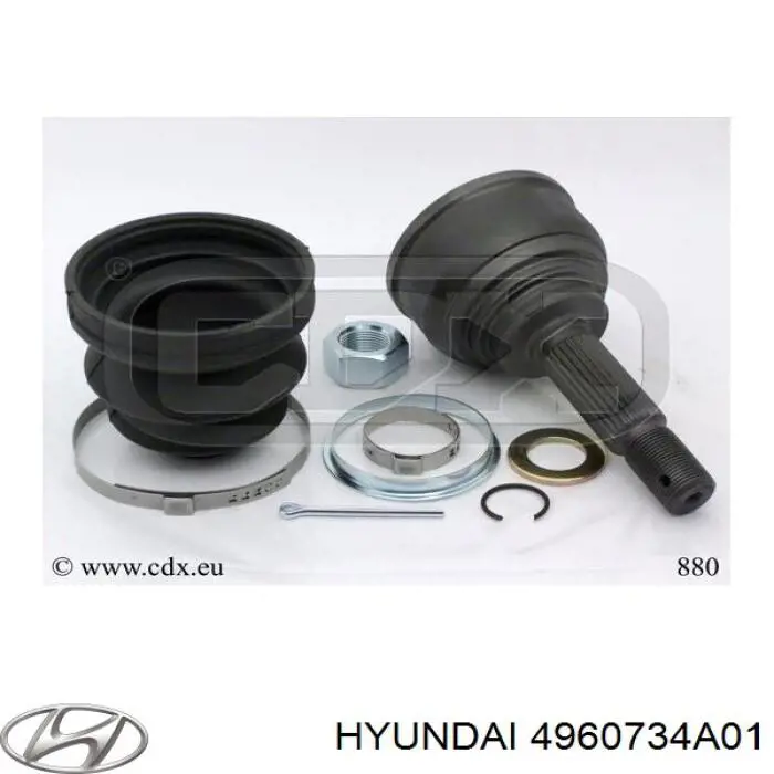 ШРУС зовнішній передній, правий Hyundai/Kia 4960734A11 ціна, від 41.52 USD