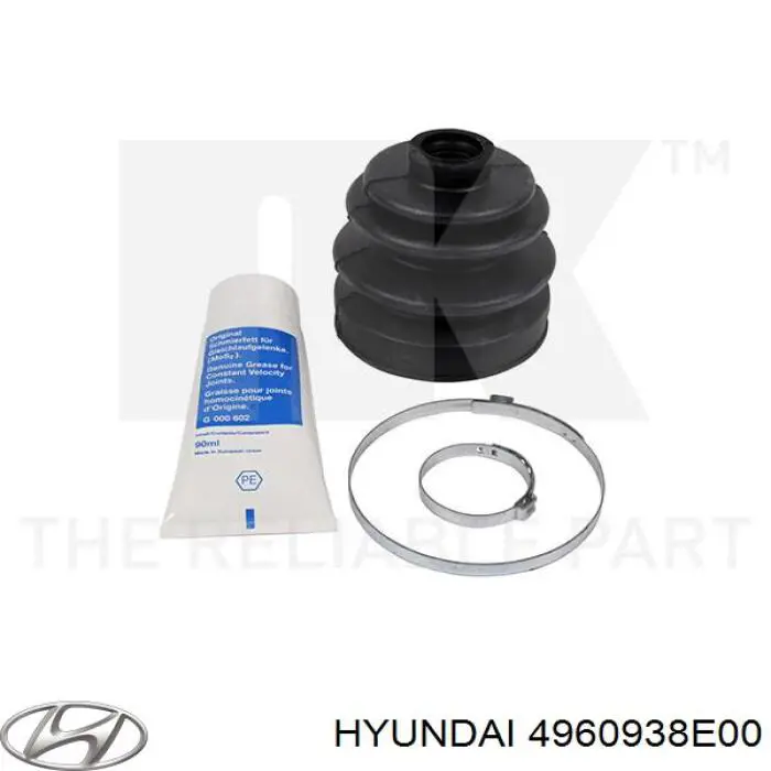 4960938E00 Hyundai/Kia пильник шруса зовнішній, передній піввісі