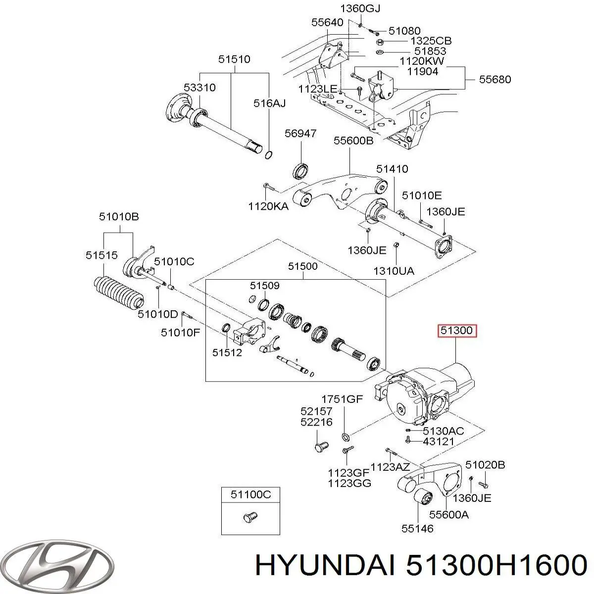  Hyundai/Kia 51300H1600 ціна, від 706.21 USD