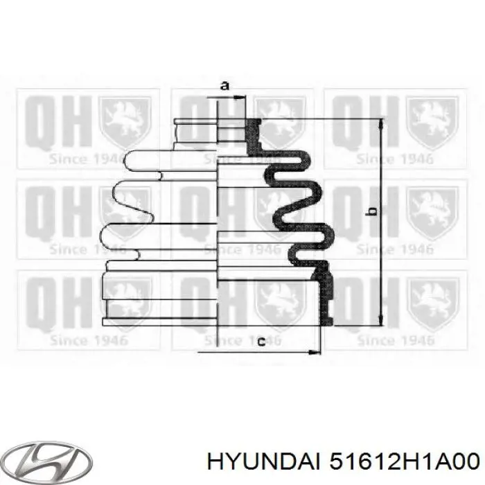 51612H1A00 Hyundai/Kia пильник шруса внутрішній, передній піввісі