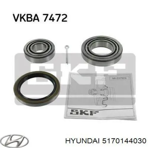Купити 5170144030 Hyundai/Kia Підшипник маточини передньої, внутрішній