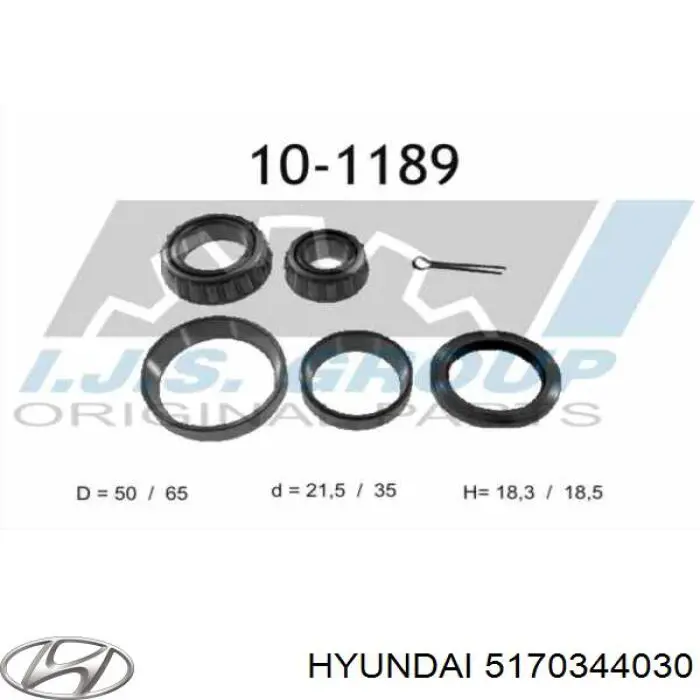 Купити 5170344030 Hyundai/Kia Підшипник ступиці передньої