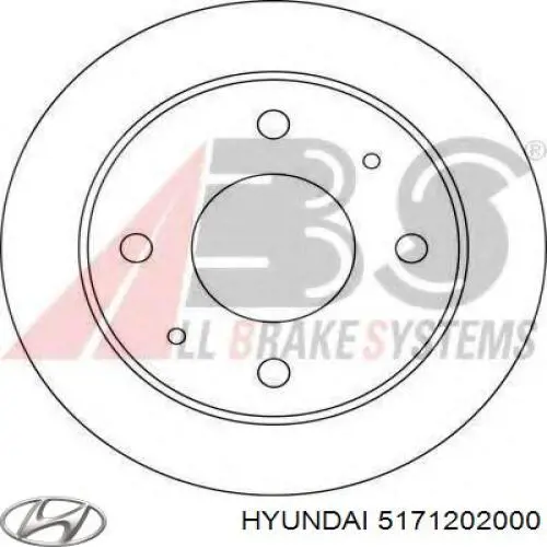 Диск гальмівний передній 5171202000 Hyundai/Kia