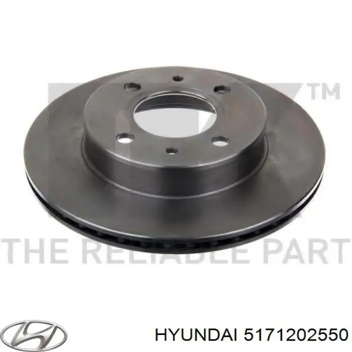 Диск гальмівний передній Hyundai/Kia 5171202550