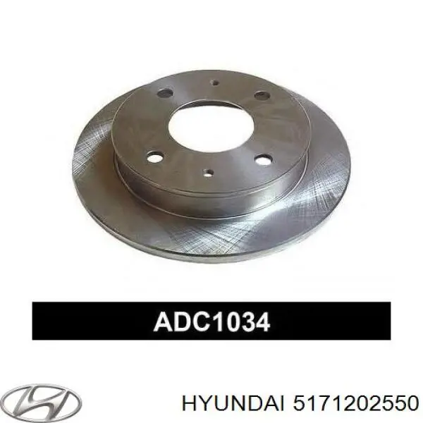 5171202550 Hyundai/Kia диск гальмівний передній