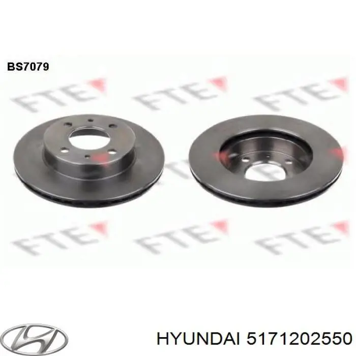 Диск переднього гальма Hyundai/Kia 5171202550 ціна, від 23.20 USD