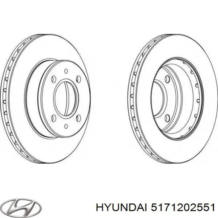 Диск переднього гальма Hyundai/Kia 5171202551 ціна, від 23.20 USD