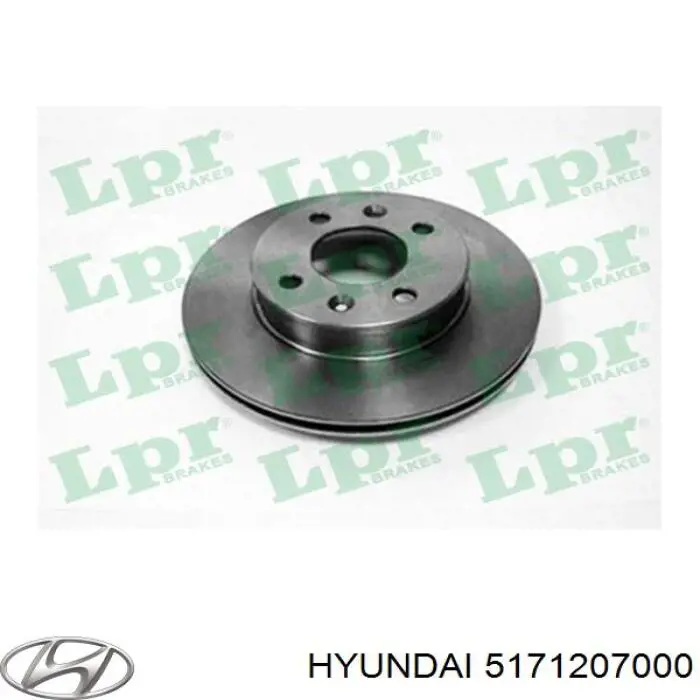 Гальмівні диски передні 5171207000 Hyundai/Kia
