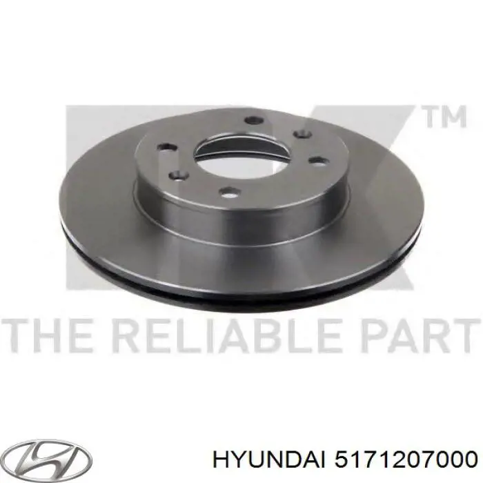 5171207000 Hyundai/Kia диск гальмівний передній