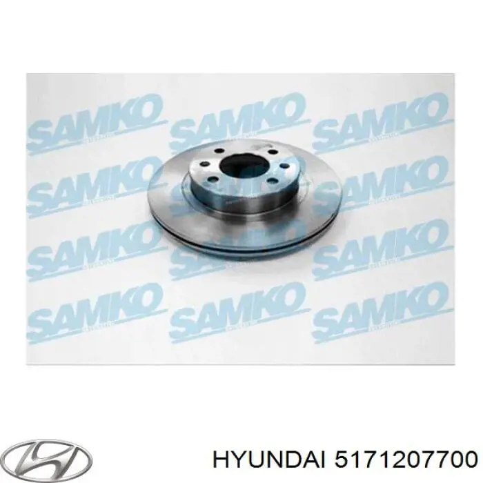 Гальмівні диски передні 5171207700 Hyundai/Kia