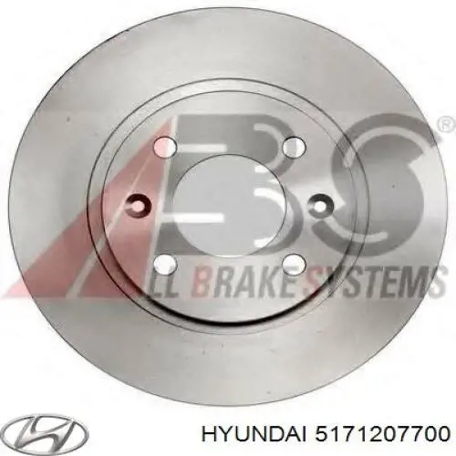 Гальмівні диски передні 5171207700 Hyundai/Kia