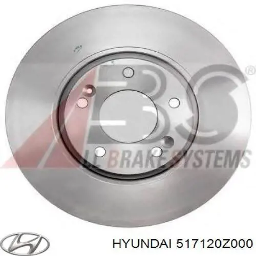 Диск гальмівний передній 517120Z000 Hyundai/Kia