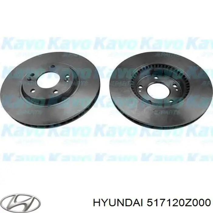 Диск переднього гальма Hyundai/Kia 517120Z000 ціна, від 48.16 USD