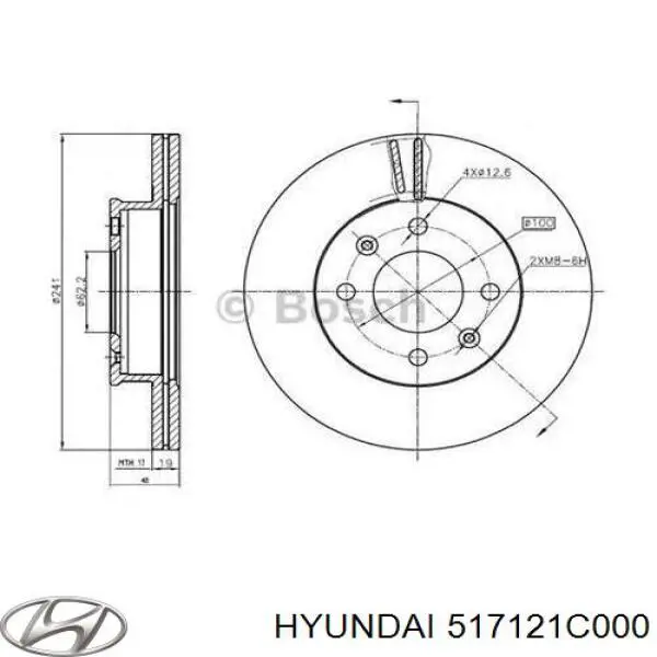 Купити 517121C000 Hyundai/Kia Ротор гальмівний
