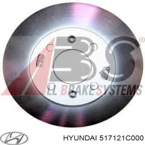 Диск гальмівний передній Hyundai/Kia 517121C000