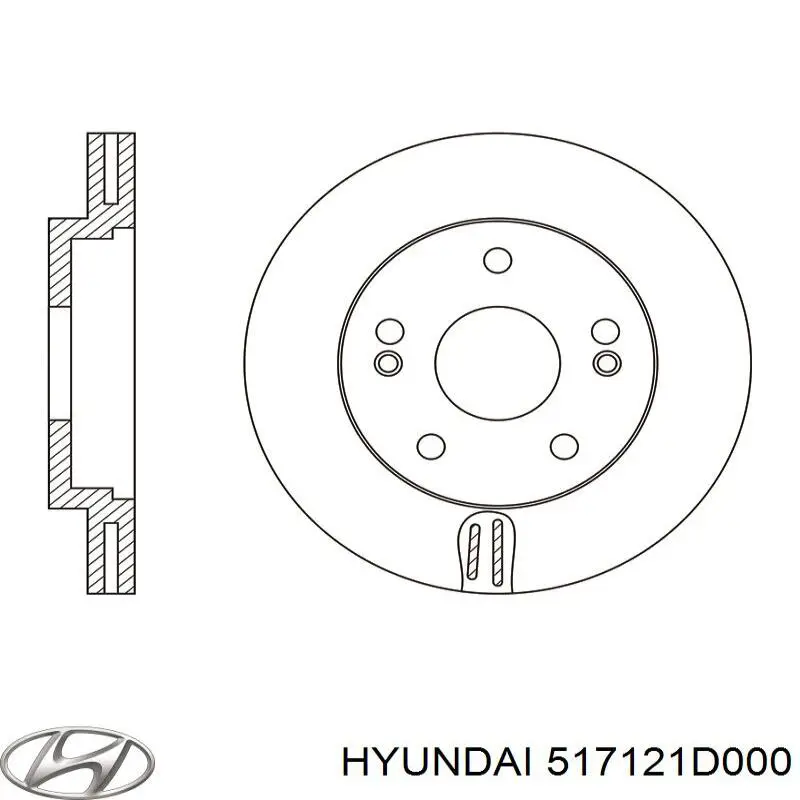 Гальмівні диски передні 517121D000 Hyundai/Kia