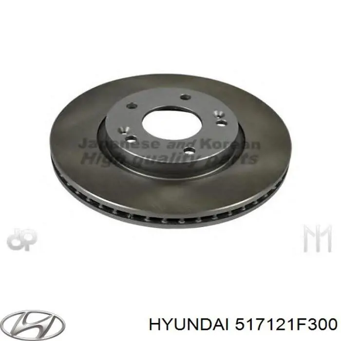 517121F300 Hyundai/Kia диск гальмівний передній