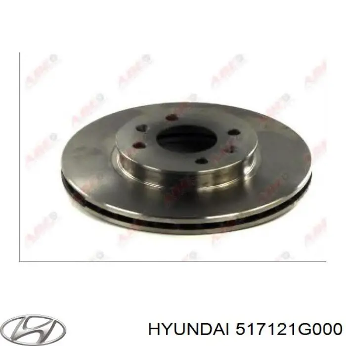 Диск переднього гальма Hyundai/Kia 517121G000 ціна, від 28.09 USD