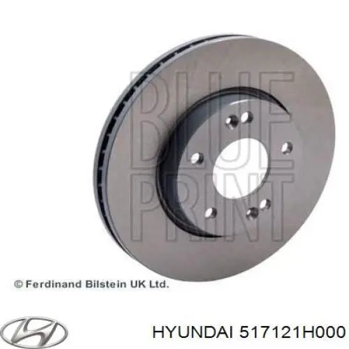 517121H000 Hyundai/Kia диск гальмівний передній