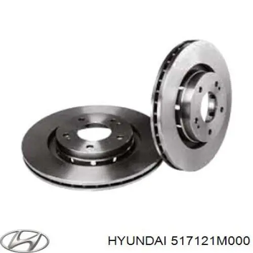 517121M000 Hyundai/Kia Гальмо дискове переднє
