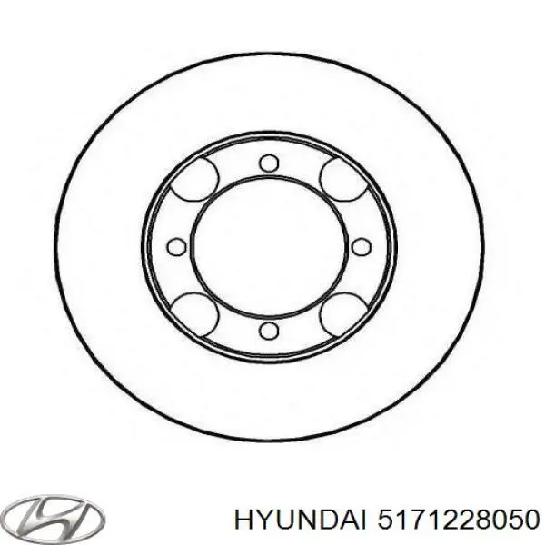 Гальмівні диски передні 5171228050 Hyundai/Kia