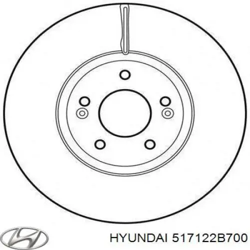 517122B700 Hyundai/Kia Гальмо дискове переднє