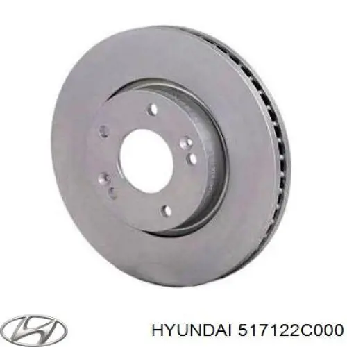 517122C000 Hyundai/Kia диск гальмівний передній
