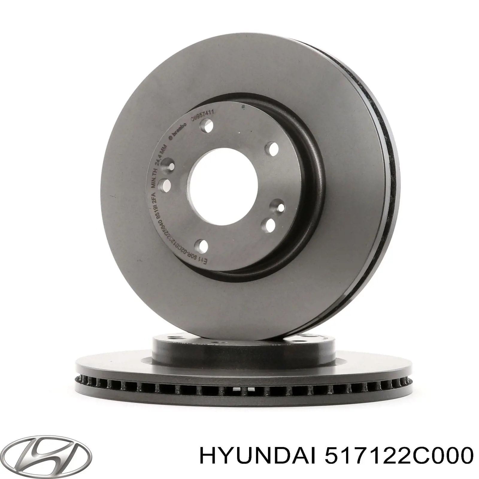 517122C000 Hyundai/Kia Гальмо дискове переднє