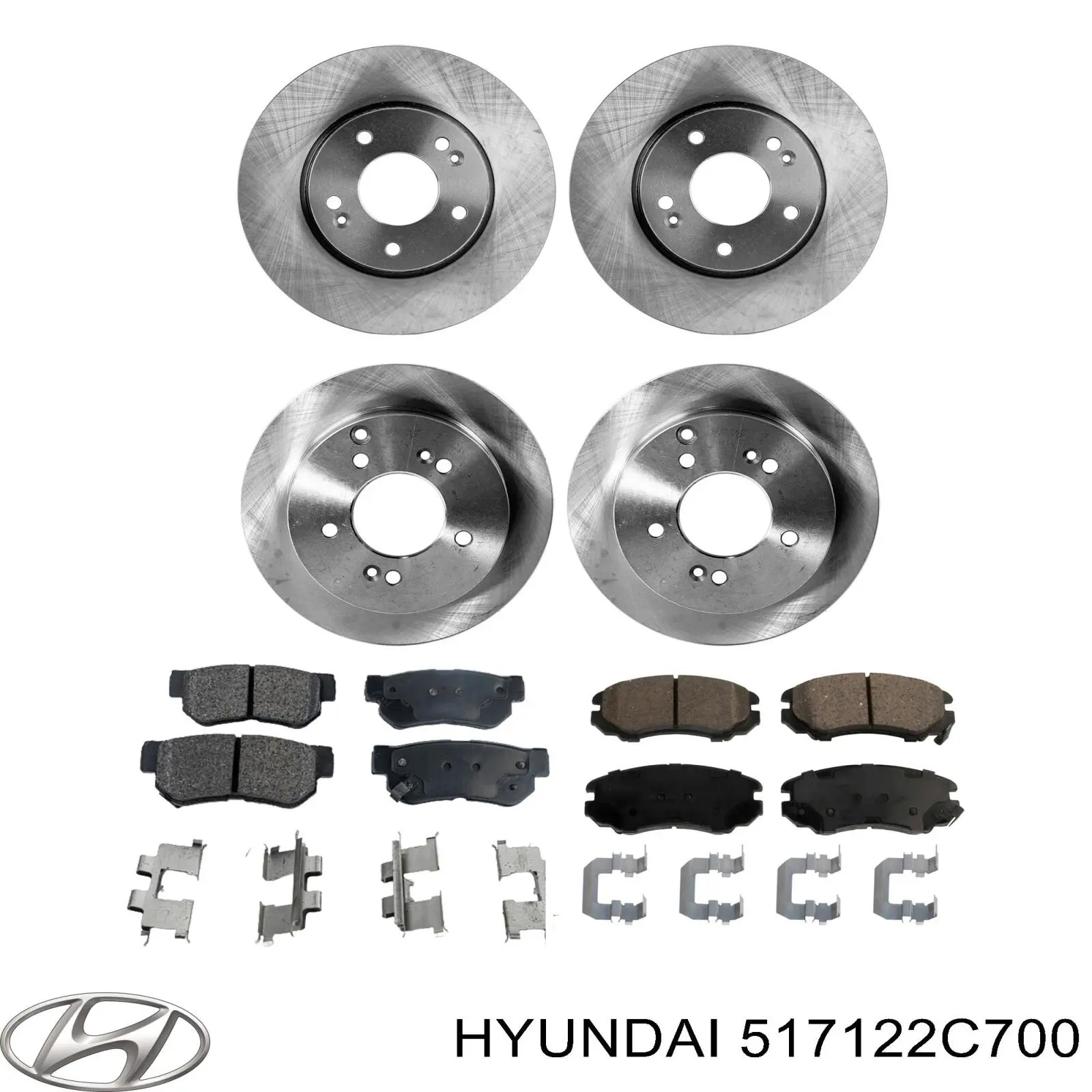 Гальмівні диски передні 517122C700 Hyundai/Kia